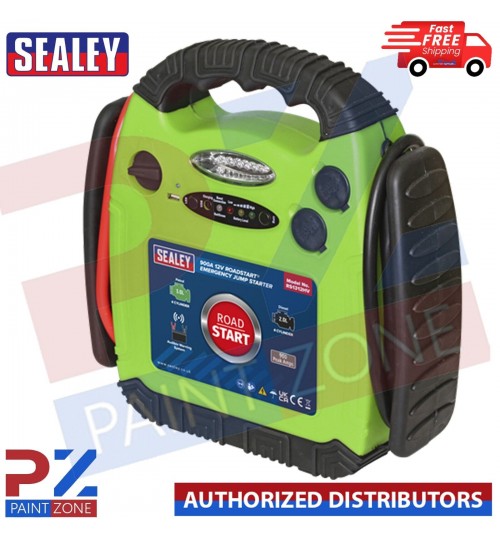 Sealey RS1312HV 900A 12V RoadStart® Emergency Jump Starter - Hi-Vis Green