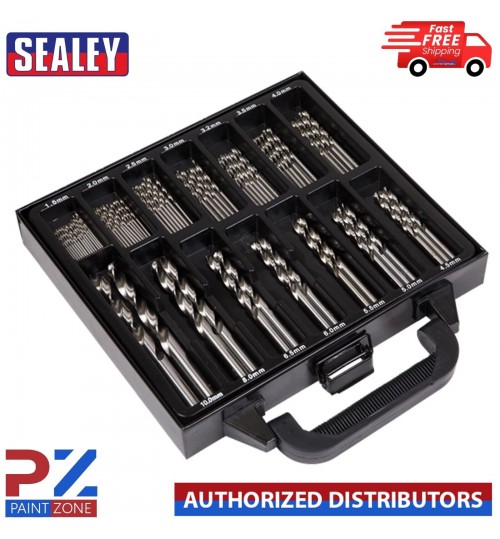 Sealey DBS99FG Drill Bit Set Fully Ground 99pc Split Point 1.5-10mm