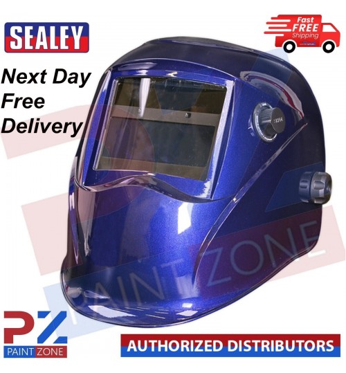 Sealey PWH611 Auto Darkening Welding Helmet Shade 9-13 Blue next day delivery