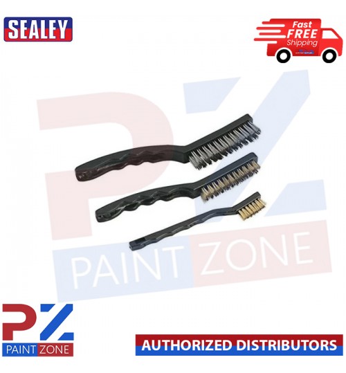 AK9801 Sealey - Wire Brush Set Auto Engineer's 3pc