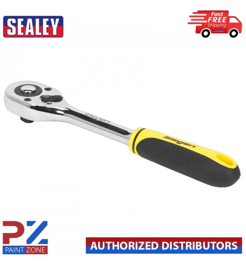 Sealey S0853 Ratchet Wrench with Comfort Grip Flip Reverse, 1/2" Square Drive