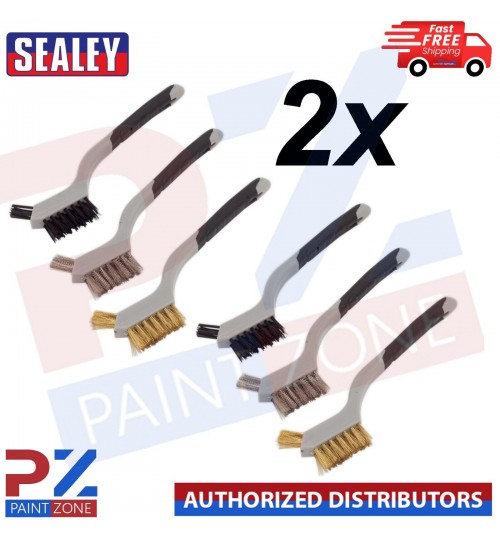 Sealey WB100 Wire Brush Set 3pc Miniature