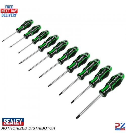 Sealey TRX-Star 10pc Screwdriver Set – AK4324HV Hi-Vis GripMAX® Handles*