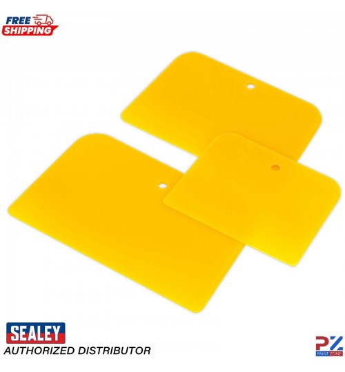 Sealey AK5225 3‑Piece Plastic Body Filler Applicator/Spreader & Mixer Set
