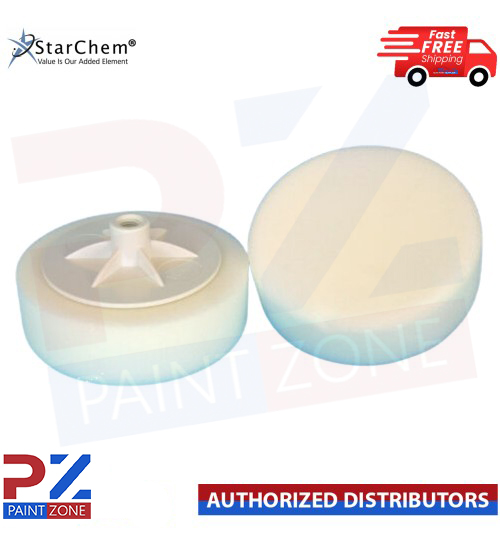 STARCHEM - White - 6" COMPOUND HEAD PAD MOP 14MM THREAD POLISHING CAR BODYSHOP