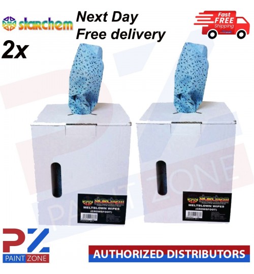 2 X STARCHEM SW11 BOX CROWS FEET SOLVENT WIPE CLOTH - NEXT DAY FREE DELIVERY