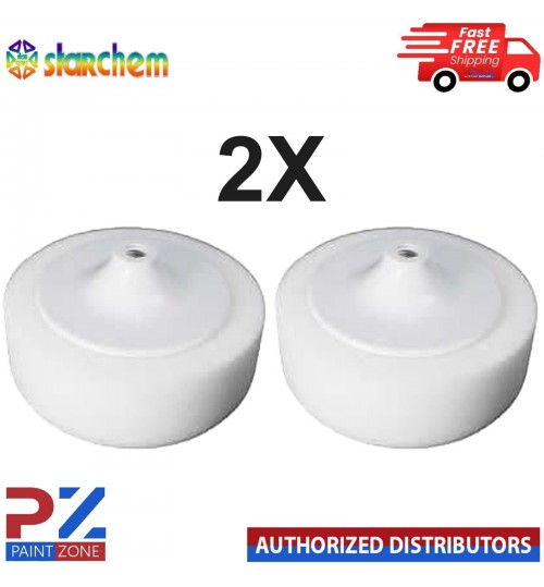 2X STARCHEM - White 6" COMPOUND HEAD PAD MOP 14MM THREAD POLISHING CAR BODYSHOP