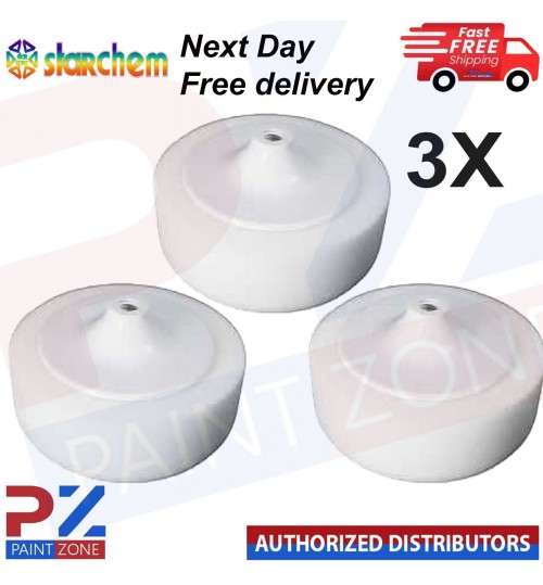 3X STARCHEM - White 6" COMPOUND HEAD PAD MOP 14MM THREAD POLISHING CAR BODYSHOP