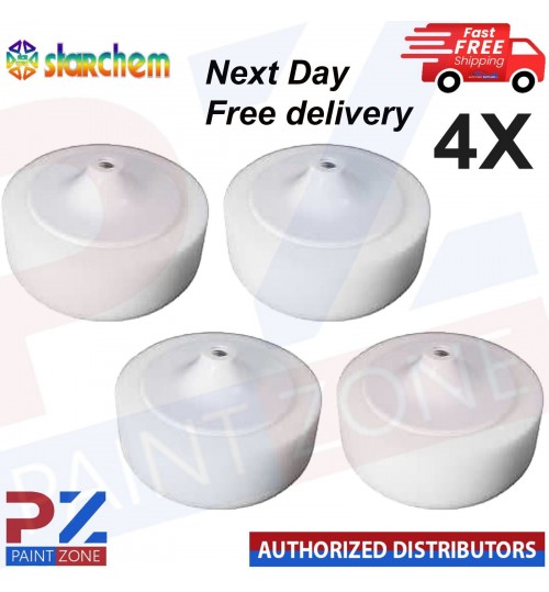 4X STARCHEM - White 6" COMPOUND HEAD PAD MOP 14MM THREAD POLISHING CAR BODYSHOP