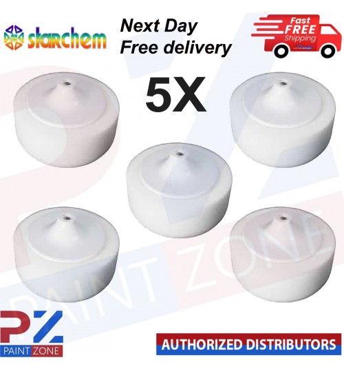 5X STARCHEM - White 6" COMPOUND HEAD PAD MOP 14MM THREAD POLISHING CAR BODYSHOP