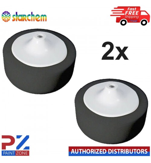 2X STARCHEM - BLACK - 6" COMPOUND HEAD PAD MOP - THREAD POLISHING CAR BODYSHOP