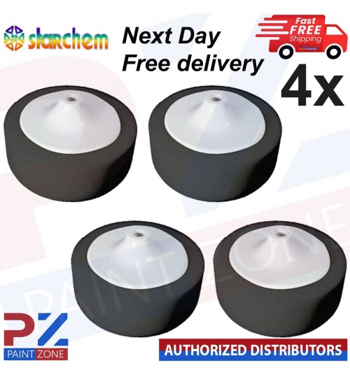 4X STARCHEM - BLACK - 6" COMPOUND HEAD PAD MOP - THREAD POLISHING CAR BODYSHOP