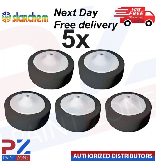 5X STARCHEM - BLACK - 6" COMPOUND HEAD PAD MOP - THREAD POLISHING CAR BODYSHOP
