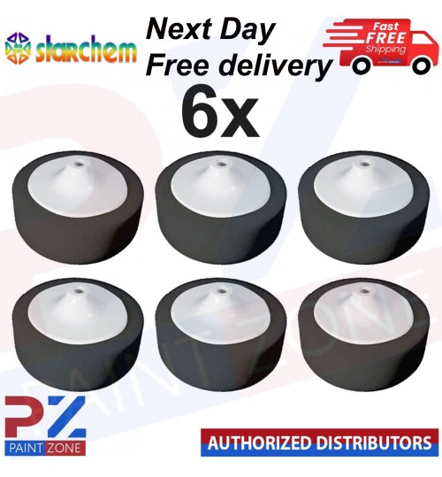 6X STARCHEM - BLACK - 6" COMPOUND HEAD PAD MOP - THREAD POLISHING CAR BODYSHOP
