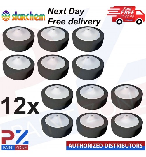 12X STARCHEM - BLACK - 6" COMPOUND HEAD PAD MOP - THREAD POLISHING CAR BODYSHOP