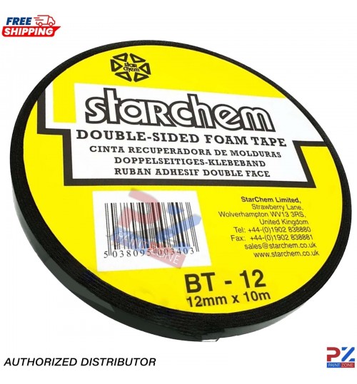 Starchem Double Sided Trim & Badge Tape – 12mm x 10m Automotive Roll