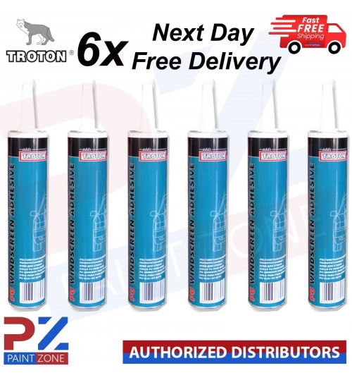 6x adds Troton PU Adhesives Sealant Wind screen Car Adhesive 310ml black