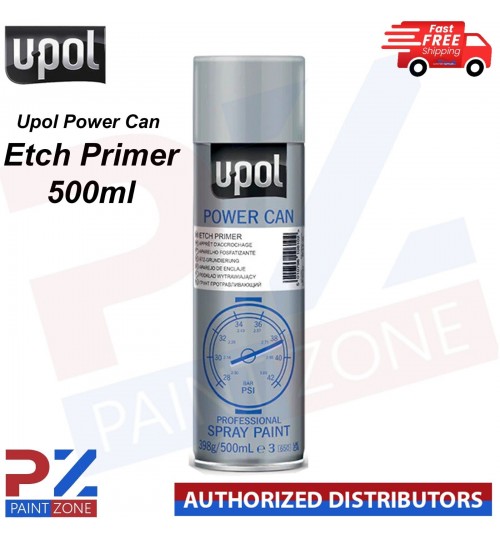 U-Pol Power can Etch Primer (PCEP/AL) Spray Paint Aerosol Anti-Corrosive 500ml