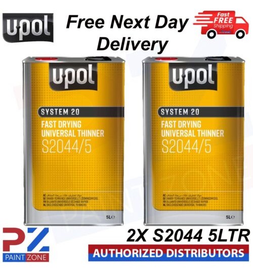2X UPOL SYSTEM 20 S2044/5 FAST DRYING UNIVERSAL 2K THINNER 5LTR