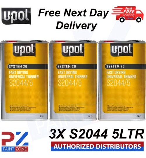 3X UPOL SYSTEM 20 S2044/5 FAST DRYING UNIVERSAL 2K THINNER 5LTR