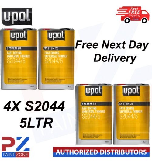 4X UPOL SYSTEM 20 S2044/5 FAST DRYING UNIVERSAL 2K THINNER 5LTR