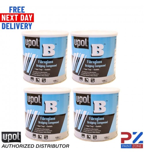 U-POL B FIBRE GLASS FILLER 1.85LTR x 4