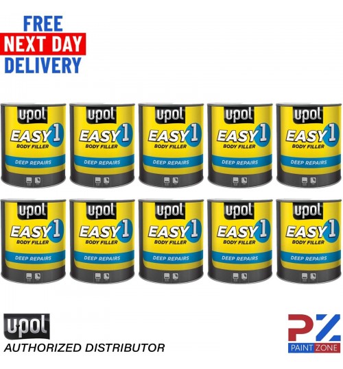 10X UPOL EASY 1 BODY FILLER 3L - DEEP FILL CAR BODY FILLER BIG SMOOTH EASY
