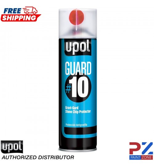 1 x U-POL GUARD #10 Gravi-Guard Stone Chip Protector 450ml Aerosol Black