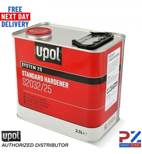 1 x U-POL SYSTEM 20 STANDARD HARDENER S2032/25 FOR PAINT PRIMER LACQUER 2.5 LTR
