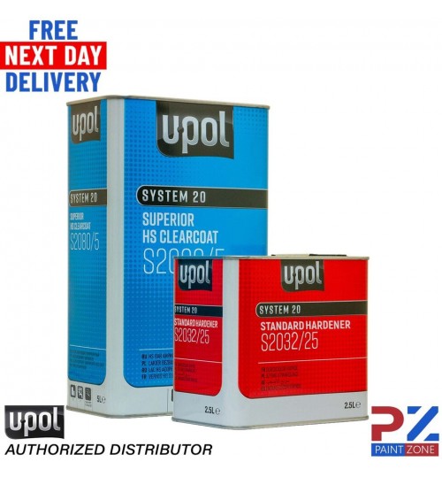 UPOL SUPERIOR HS CLEARCOAT S2080/5 5L - WITH STANDARD HARDENER S2032 7.5L KIT