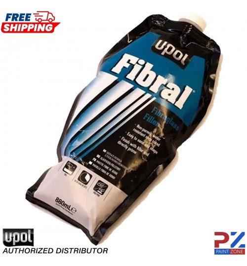 UPOL Fibral Glass Fibre Repair Filler Paste 880ml Bag Yellow - U-POL FIB/BL