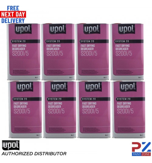 8X U-POL SYSTEM 20 S2001/5 FAST PANELWIPE DEGREASER 5L Panel wipe Upol