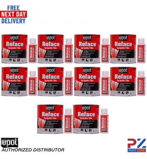 10X U-pol Reface Polyester Spray Filler 1 Litre with Hardener