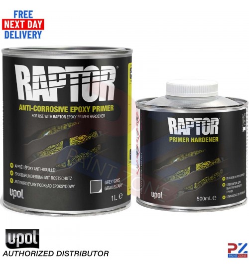 Upol RAPTOR Primer Kit 1.5L 2:1 Epoxy Anti-Rust Bed Liner Protection