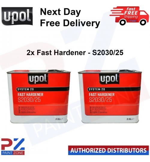 2X UPOL SYSTEM 20 FAST HARDENER S2030/25 2K UNIVERSAL 2.5LTR - FAST DELIVERY