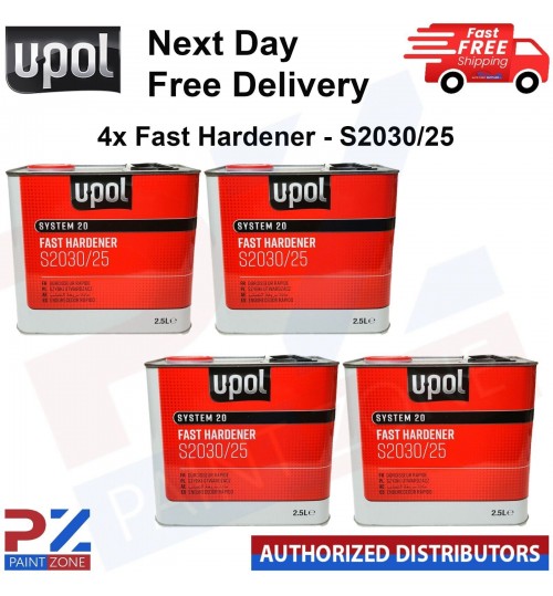 4X UPOL SYSTEM 20 FAST HARDENER S2030/25 2K UNIVERSAL 2.5LTR - FAST DELIVERY