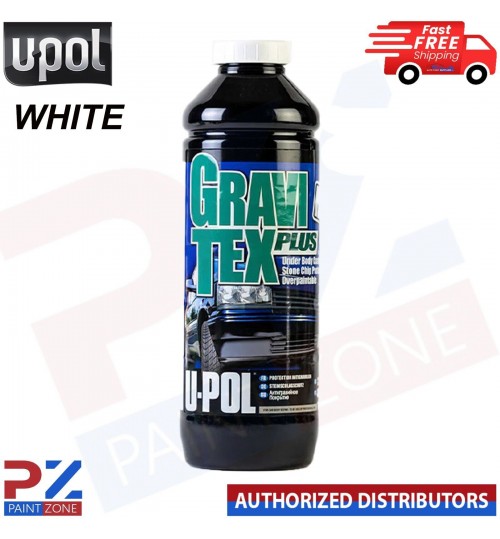 1 X U-POL GRAVITEX PLUS HS STONE CHIP COATING UPOL, PROTECTER 1L - WHITE