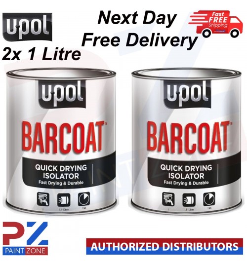 2X UPol Barcoat Quick Drying Isolator (1 LITRE) - WITH NEXT DAY FREE DELIVERY