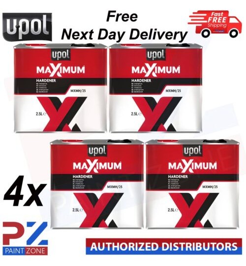 4x U-POL MAXIMUM HARDENER 2.5 LITRE MXMH/25 - WITH - NEXT DAY FREE DELIVERY