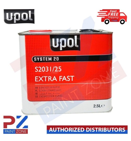 U-POL SYSTEM 20 S2031/25 2K EXTRA FAST HARDENER 2.5L FOR PAINT PRIMER LACQUER