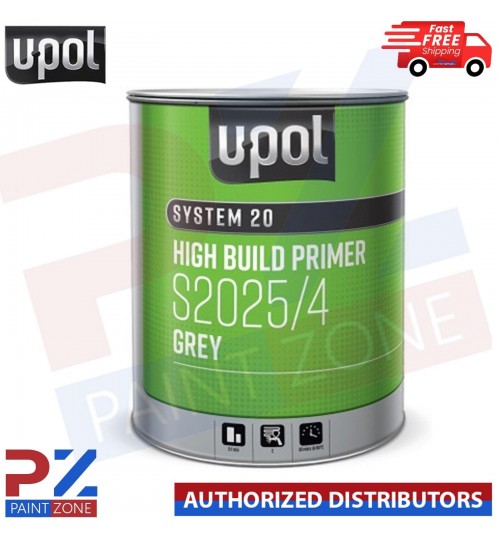 U-POL S2025 - 4LTR - GREY HS HIGH BUILD PRIMER 2K PRIMER UPOL SYSTEM 20