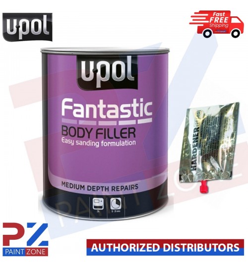 U-POL FANTASTIC POLYESTER CAR BODY FILLER 3LTR UPOL FANT/3 WITH BPO HARDENER