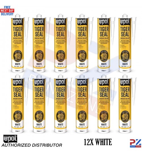 UPOL White Tiger Seal 310ml x12 – Strong PU Adhesive & Car Sealant Tubes