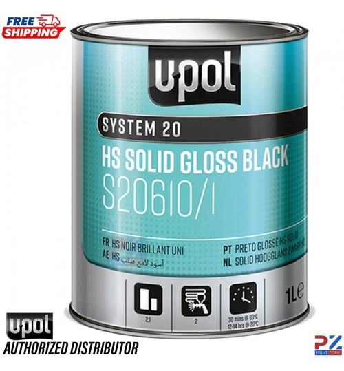 UPOL System 20 HS 2K Paint 1L S20610/1 – Solid Black Gloss Car Paint Bodyshop