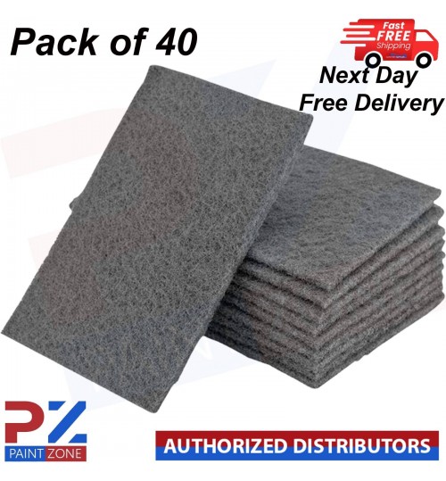 40x Scotchbrite Abrasive Scuff Finishing Preparation Scotch Pads Grey Fine P600