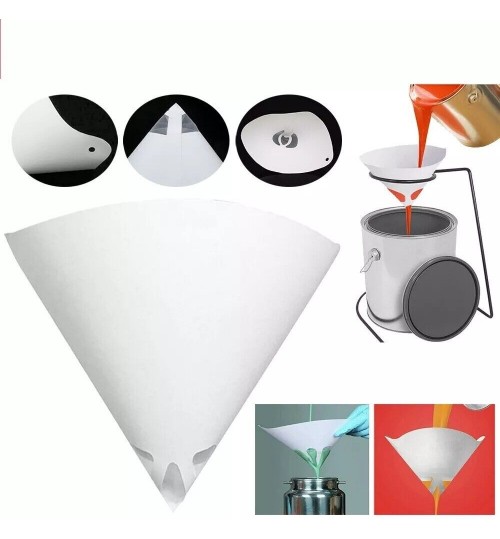 Disposable Paint Strainers 125 Micron | Fine Nylon Mesh Filter Tips 50x/750x