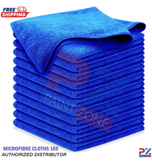 Microfibre Cleaning Cloths – 10 Pack, 40 x 40cm, Reusable & Super Soft Cleaning