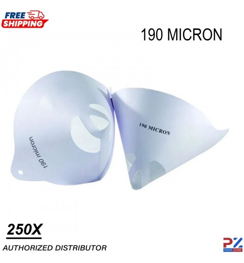 Paint Strainer Filter 190 Micron Fine Mesh – 250pcs Disposable Paper Cone Filter