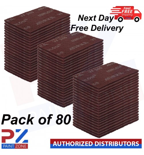 Scotch Red Very Fine 360 Grit 80x Hand Finishing Pads - Next Day Free Delivery