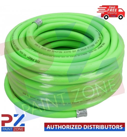 HIVIZ - 20 8MM ID X 15MM 20 BAR LENGTH : 20 METER Compressor Air Hose Flexible